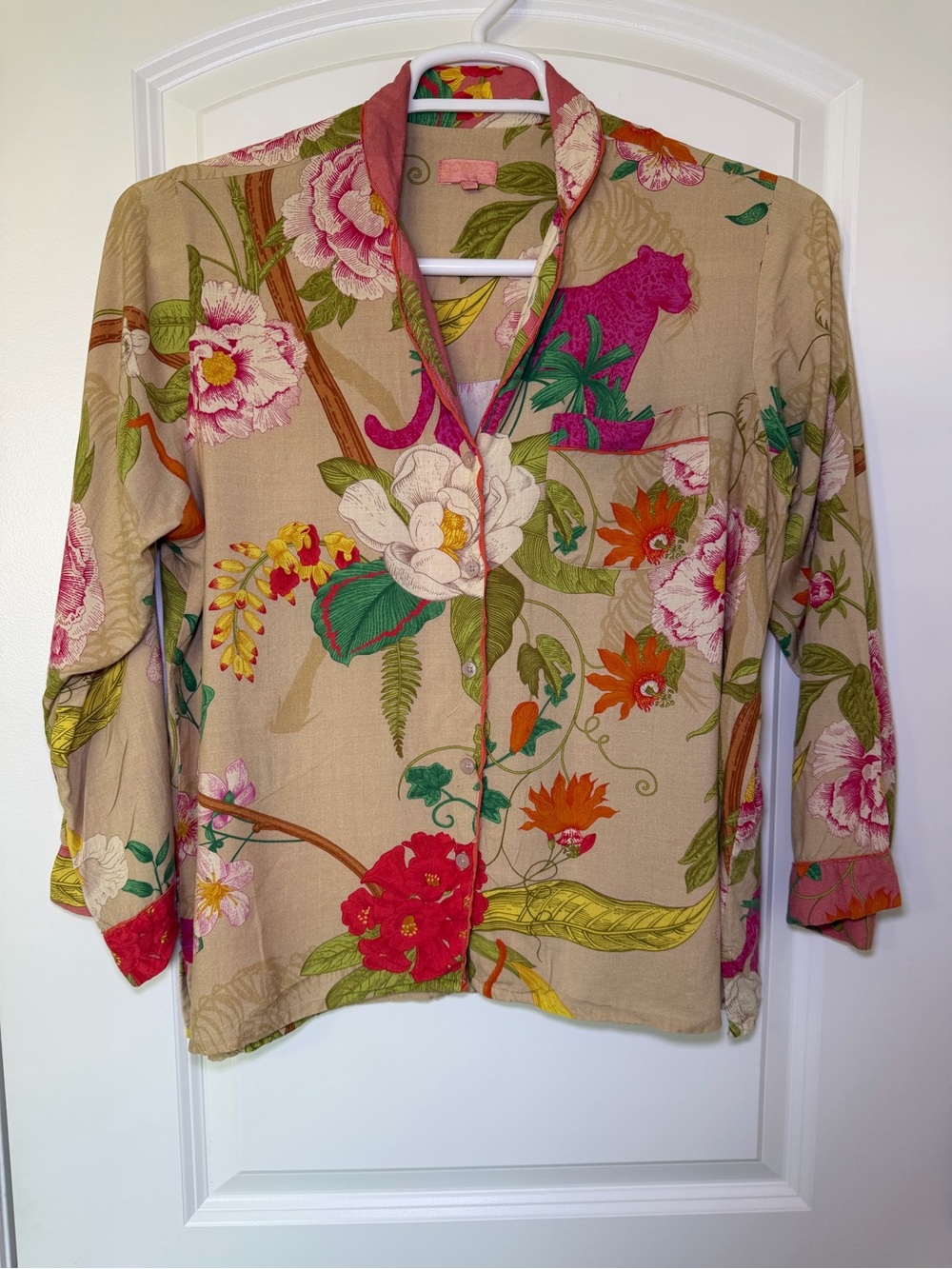 Powder Women's Floral Print
Pajama Shirt and Shorts Set - Picture 2 of 16